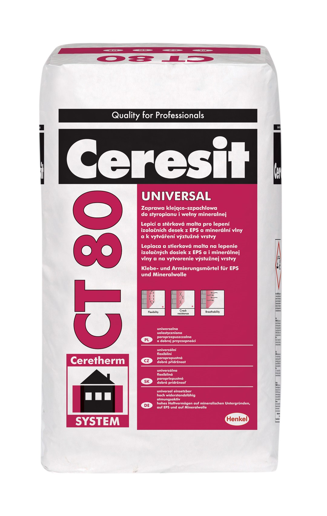 CERESIT ZAPRAWA CT80 STYROPIAN WEŁNA UNIW. 25KG