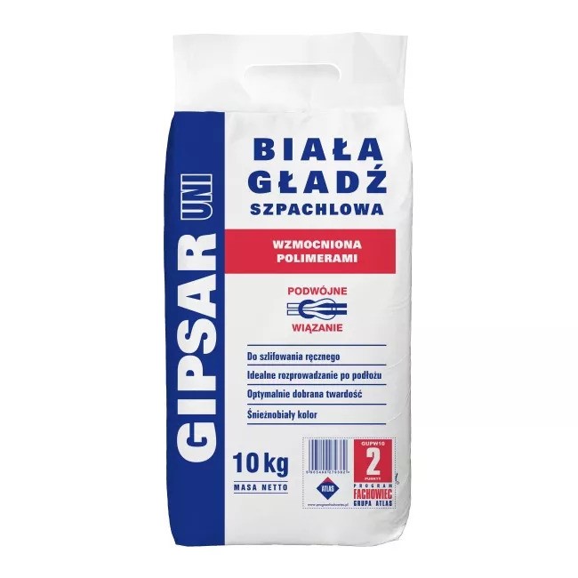 ATLAS BIAŁA GŁADŹ GIPSAR UNI POD. WIĄZ 10KG