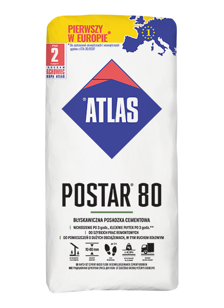 ATLAS ZAPRAWA POSTAR  80 25KG wewn, zewn 3h