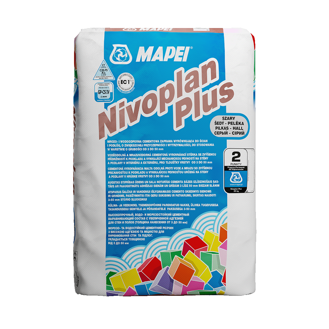 MAPEI ZAPRAWA WYRÓWNUJĄCA NIVOPLAN PLUS 25KG