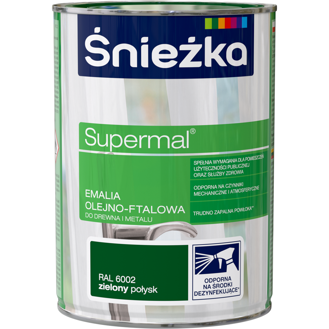 ŚNIEŻKA SUPERMAL EMALIA OLEJNA ZIELONA 6002 0,8L