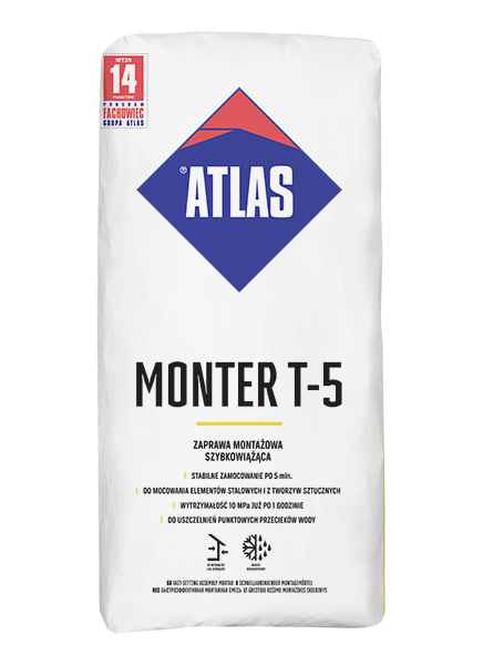 ATLAS ZAPRAWA SZYBKOWIĄŻĄCA MONTER T5  5KG
