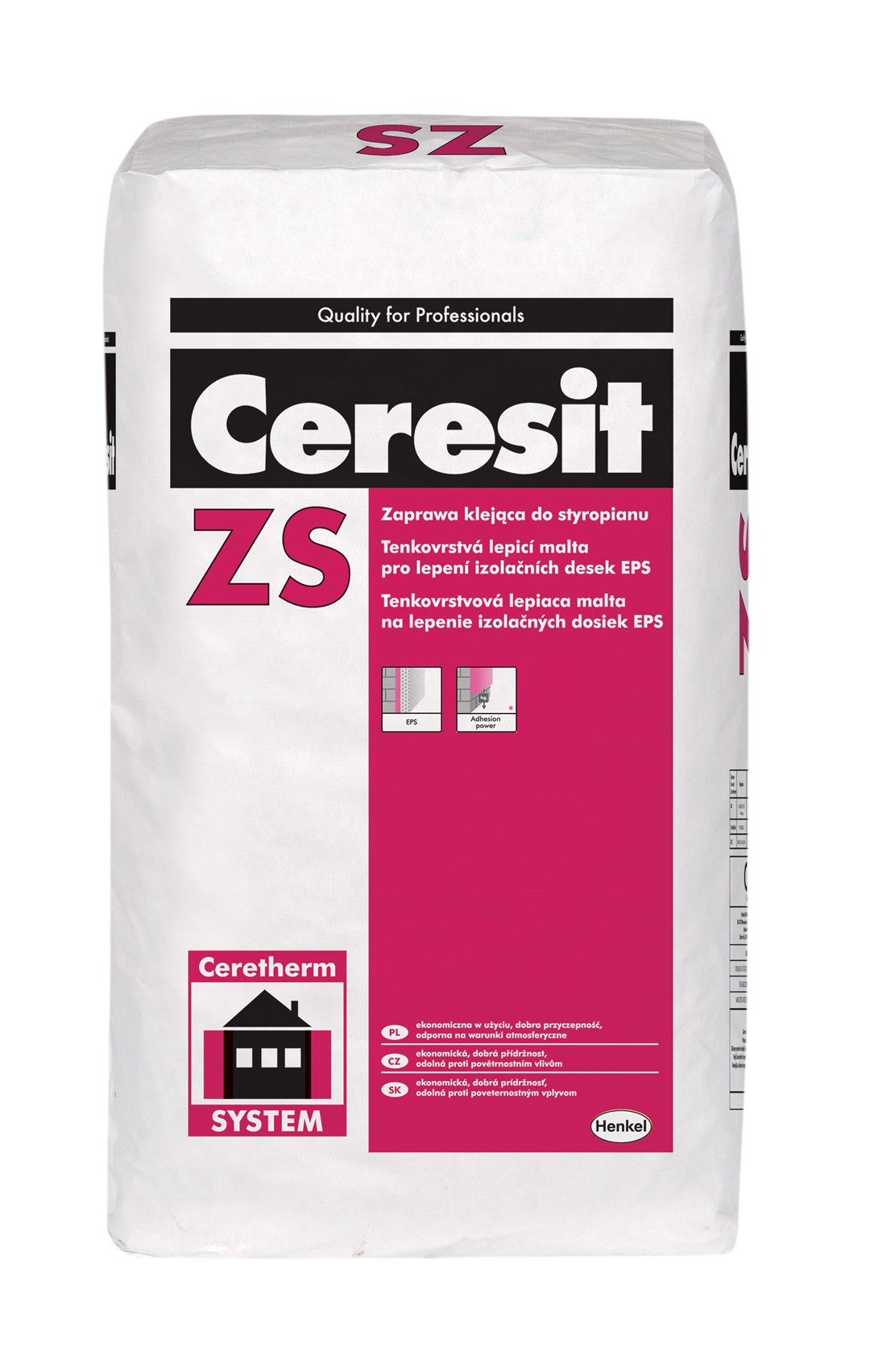 CERESIT ZAPRAWA KLEJOWA ZS 25KG do styrop EPS,XPS