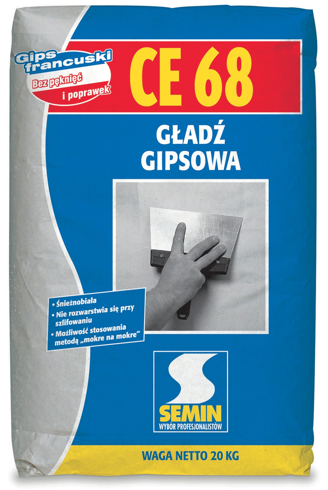 SEMIN CE68 GŁADŹ GIPSOWA 20KG