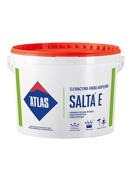 ATLAS BAZA FARBA AKRYLOWA SALTA E SZARA 10L
