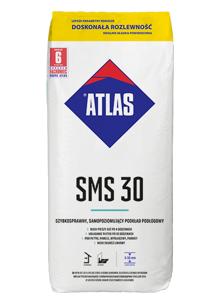 ATLAS ZAPRAWA SAMOPOZIOMUJĄCA SMS G30 25KG 3-30mm