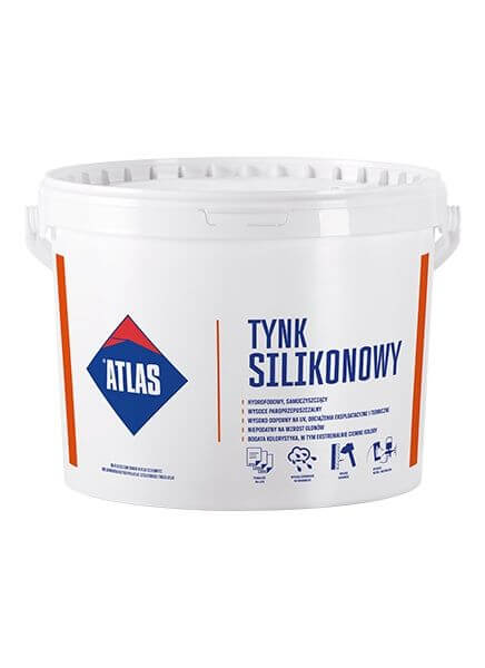 ATLAS BAZA TYNK SILIKONOWY STANDART N15 BIAŁA 25KG