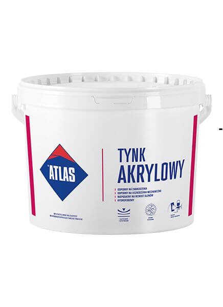 ATLAS BAZA TYNK AKRYLOWY N15 SZARA 25KG