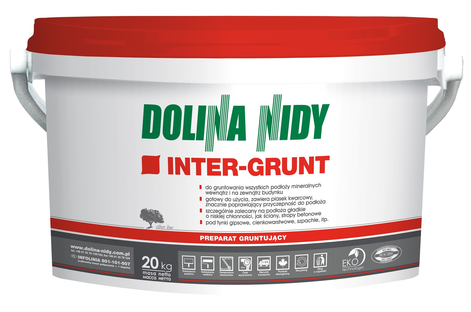 NIDA PREPARAT GRUNTUJĄCY INTER GRUNT 20KG CZERWONY
