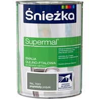 ŚNIEŻKA SUPERMAL EMALIA OLEJNA POPIEL7023 0,8L MAT