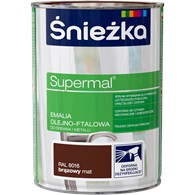 ŚNIEŻKA SUPERMAL EMALIA OLEJNA BRĄZ C 8017 0,8 MAT