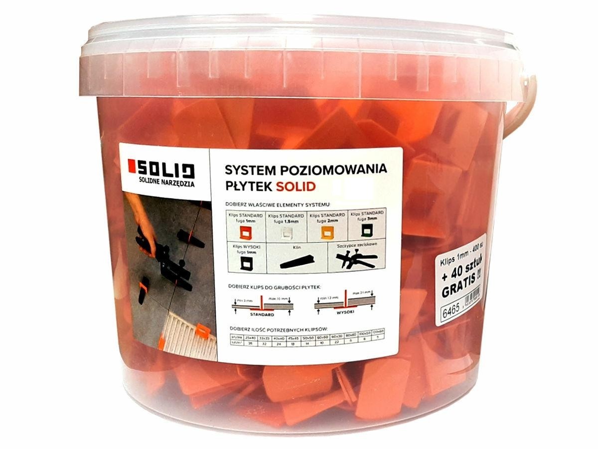 SOLID SYSTEM POZ.PŁYTEK 1,0mm (400+40klips)  6465