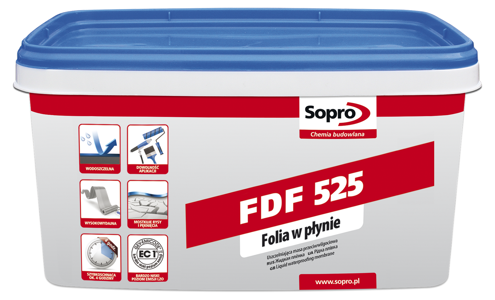 SOPRO FDF 525 ELAST. POWŁOKA USZCZ. WEWN WIAD 3KG