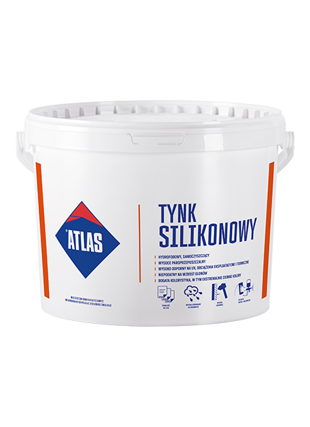 ATLAS BAZA TYNK SILIKONOWY SAH IN N15 SZARY 25kg