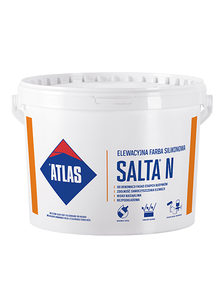 ATLAS BAZA FARBA SILIKONOWA SALTA N SZARA  10L