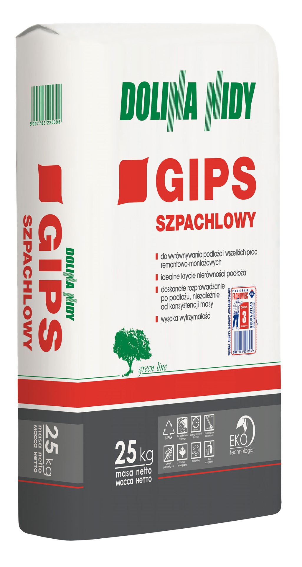 NIDA GIPS SZPACHLOWY 25KG