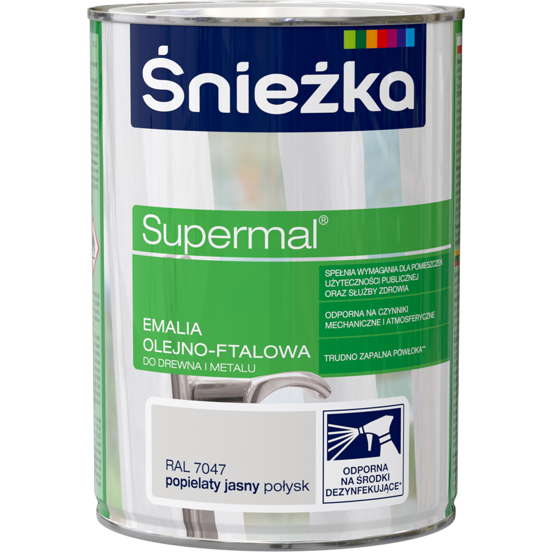 ŚNIEŻKA SUPERMAL EMALIA OLEJNA POPIELA F106 08 mat