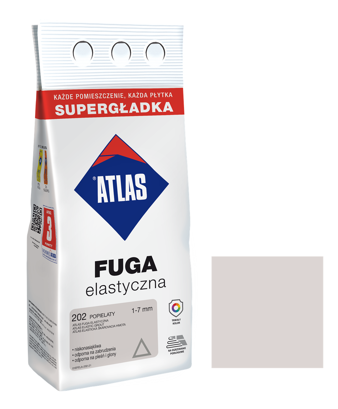 ATLAS FUGA ELASTYCZNA 202 POPIELATY 3KG