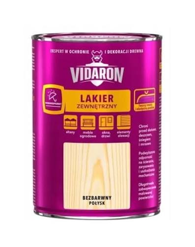 ŚNIEŻKA VIDARON LAKIER ZEWN. BEZBARWNY POŁ.  0,75L