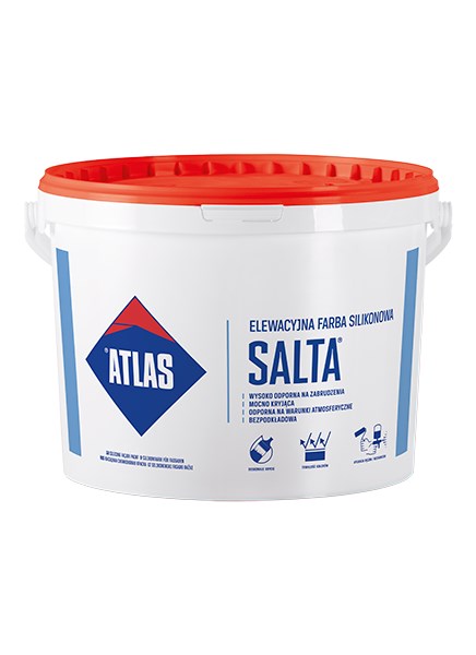 ATLAS BAZA FARBA SILIKONOWA SALTA AFS SZARA 10L
