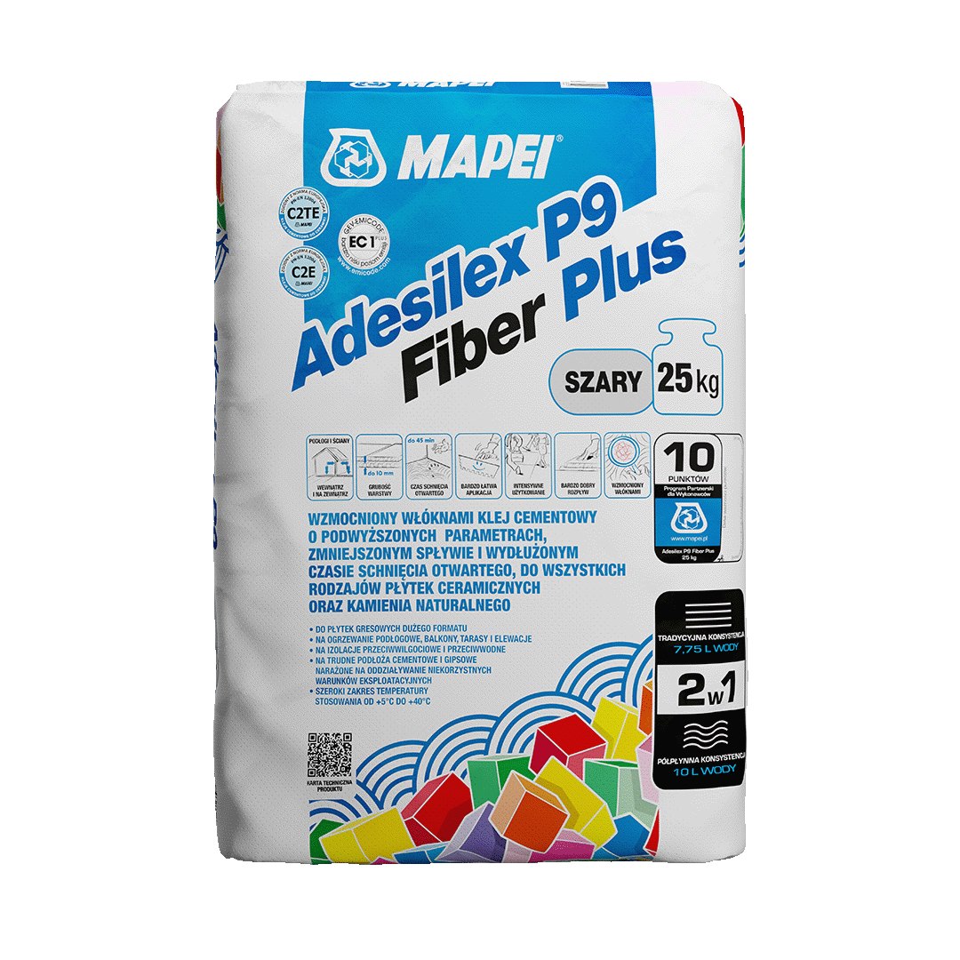 MAPEI ZAPRAWA ADESILEX P9 FIBER PLUS 25KG C2TE