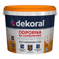 DEKORAL AKRYLIT  W  LATEKS. BIAŁA 3L*