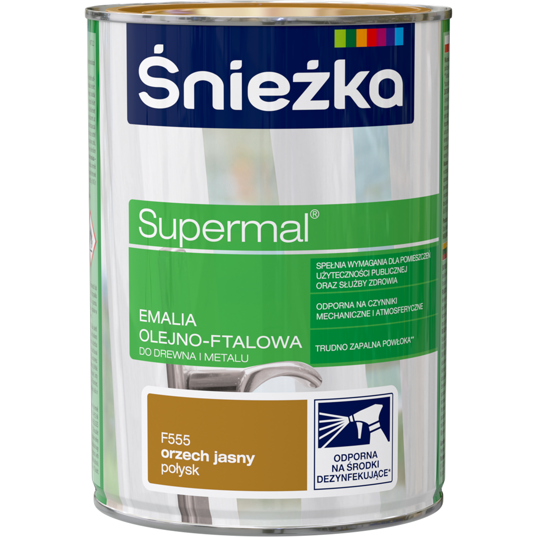 ŚNIEŻKA SUPERMAL EMALIA OLEJNA ORZECH JASNY 0,8L *